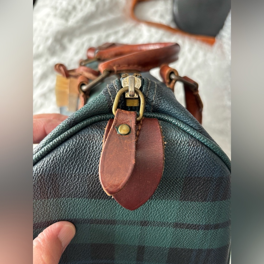Vintage Polo Ralph Lauren Plaid Boston Satchel Handbag - Picture 15 of 15